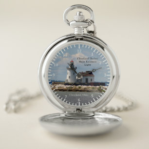 Cleveland Harbor Main Entrance Light pocket watch