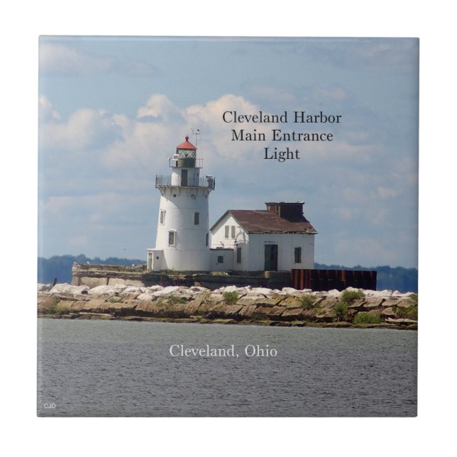 Cleveland Harbor Main Entrance Light tile (Front)