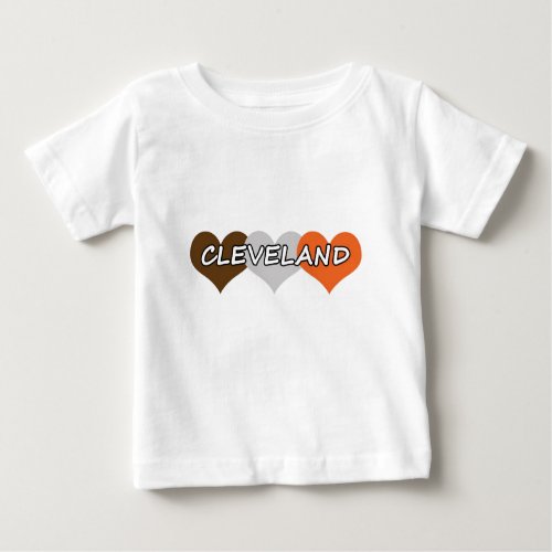 Cleveland Heart Baby T_Shirt