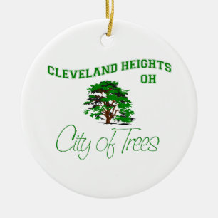 Cleveland Heights, OH - City of Trees Ceramic Ornament