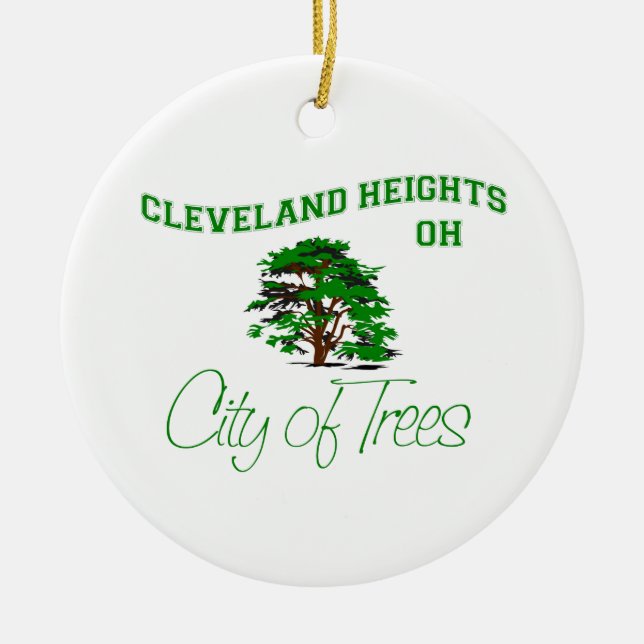 Cleveland Heights, OH - City of Trees Ceramic Ornament (Front)