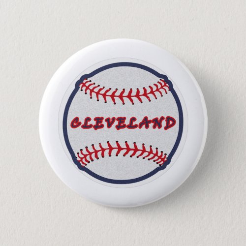Cleveland Hometown Indian Tribe for Baseball Fans  Button
