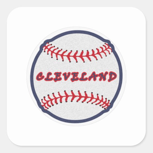 Cleveland Hometown Indian Tribe for Baseball Fans  Square Sticker