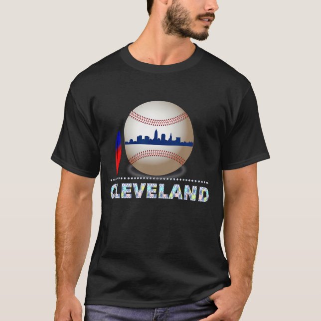Cleveland Hometown Indian Tribe Tshirt Ball With  (Front)