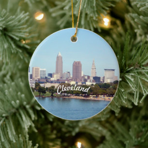 Cleveland Lake View Ceramic Ornament