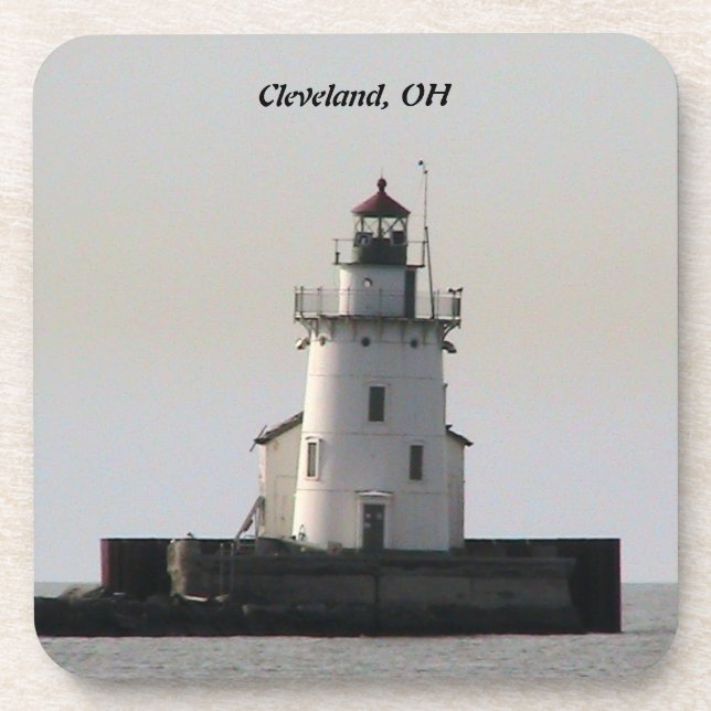 Cleveland Lighthouse Beverage Coaster (Front)