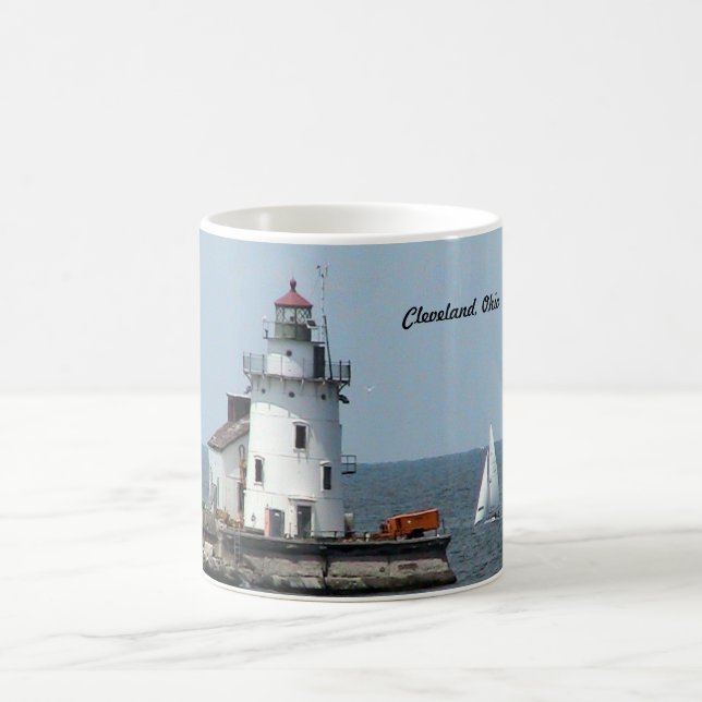 Cleveland Lighthouse (Summer)Mug Coffee Mug (Center)
