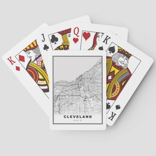 Cleveland Map Poker Cards (Back)