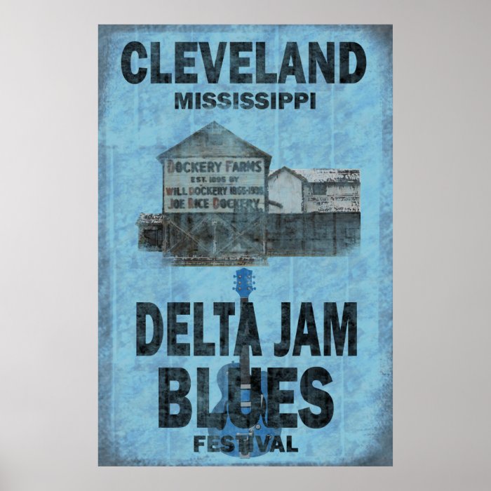 Cleveland Mississippi Blues Poster