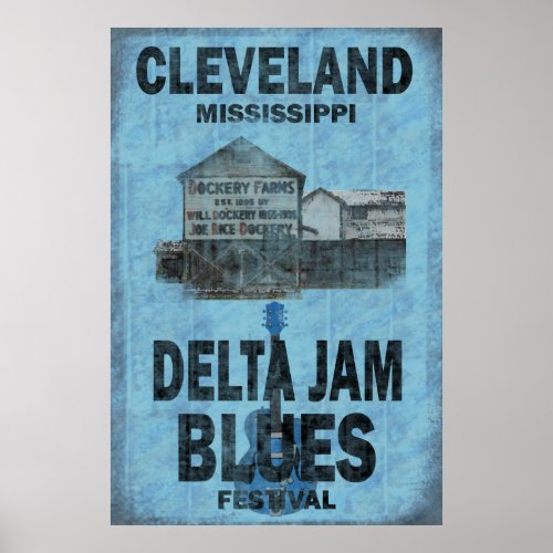 Cleveland Mississippi Blues Poster
