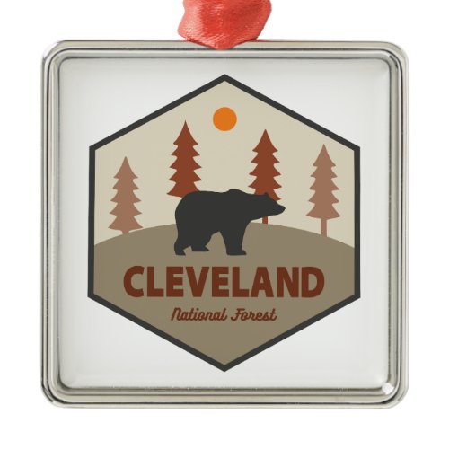 Cleveland National Forest Bear Metal Ornament