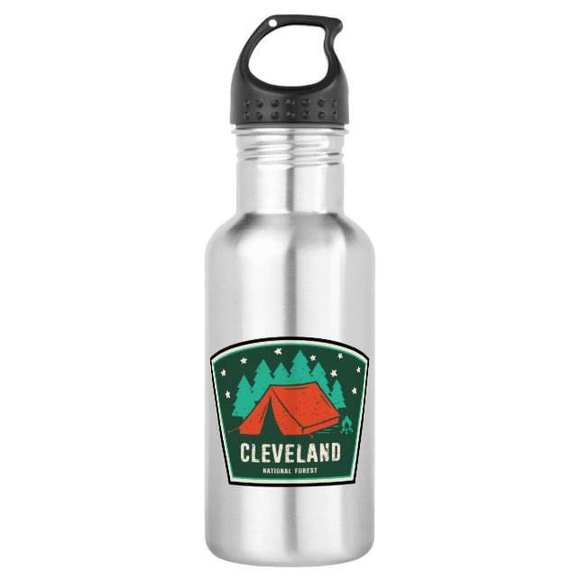 Cleveland National Forest Camping Stainless Steel Water Bottle (Front)