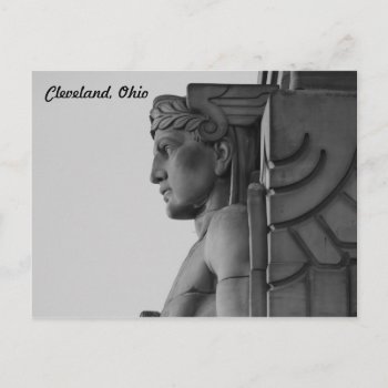 Cleveland Oh Bridge Guardian (b & W) Postcard by WestCreek at Zazzle