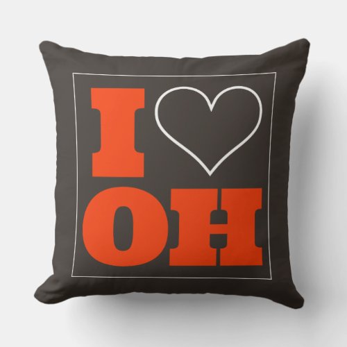 Cleveland OH Game Day Watch Party Throw Pillow