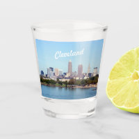 Cleveland OH Lake Skyline Shot Glass