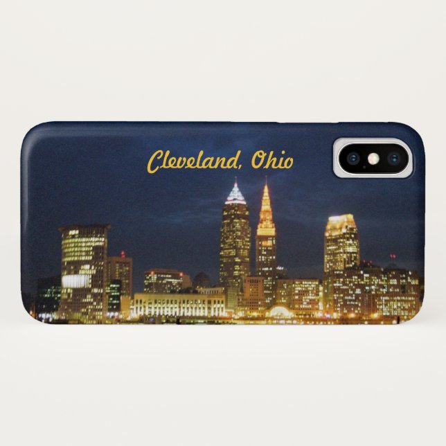 Cleveland, OH Night Lights Vibe iPhone Case (Back (Horizontal))