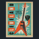 Cleveland, OH Postcard<br><div class="desc">Anderson Design Group is an award-winning illustration and design firm in Nashville, Tennessee. Founder Joel Anderson directs a team of talented artists to create original poster art that looks like classic vintage advertising prints from the 1920s to the 1960s.</div>