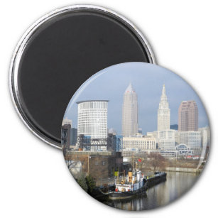 Cleveland OH (River View w/Tugboat)  Magnet