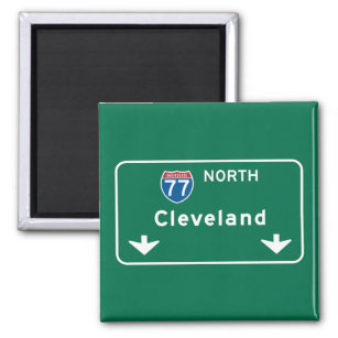 Cleveland, OH Road Sign Magnet