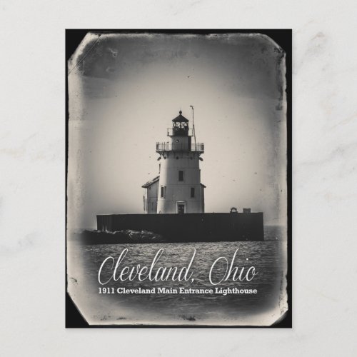 Cleveland Ohio _ 1911 Main Entrance Lighthouse Postcard