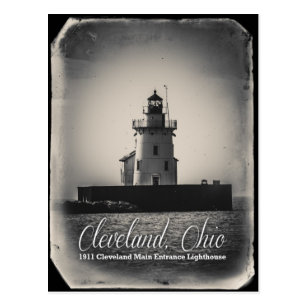 Michigan Lake Erie Lighthouses etc --- Lighthouse Postcard Ohio Cleveland