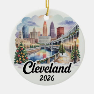 Cleveland Ohio 2026 Christmas Ornament Hometown 