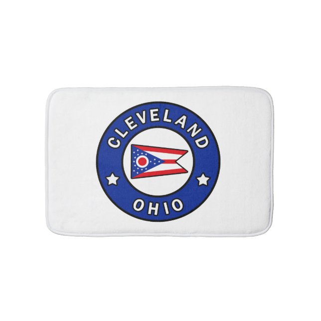Cleveland Ohio Bathroom Mat (Front)