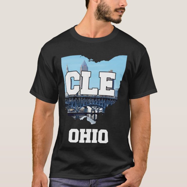 Cleveland Ohio City Skyline T-Shirt (Front)