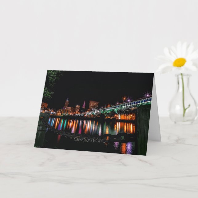 Cleveland Ohio cityscape Card (Small Plant)