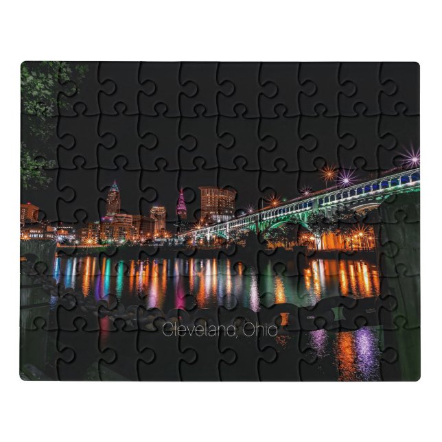 Cleveland Ohio cityscape Jigsaw Puzzle (Puzzle Horizontal)