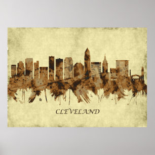 Cleveland Ohio Cityscape Poster