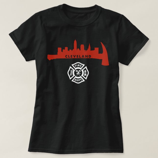 Cleveland Ohio Division of Fire Firefighter Rescue T-Shirt (Design Front)
