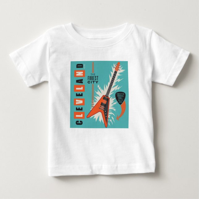 Cleveland Ohio | Electric Guitar Baby T-Shirt (Front)