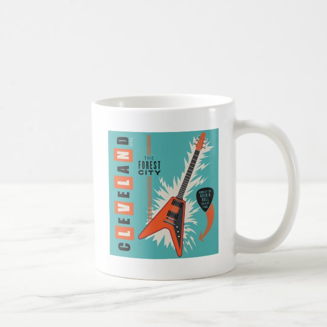 Cleveland Ohio | Electric Guitar Coffee Mug (Right)