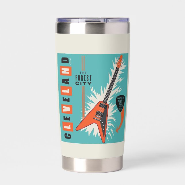 Cleveland Ohio | Electric Guitar Insulated Tumbler (Front)
