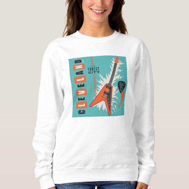 Cleveland Ohio | Electric Guitar Sweatshirt (Front)