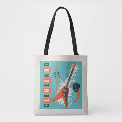 Cleveland Ohio  Electric Guitar Tote Bag