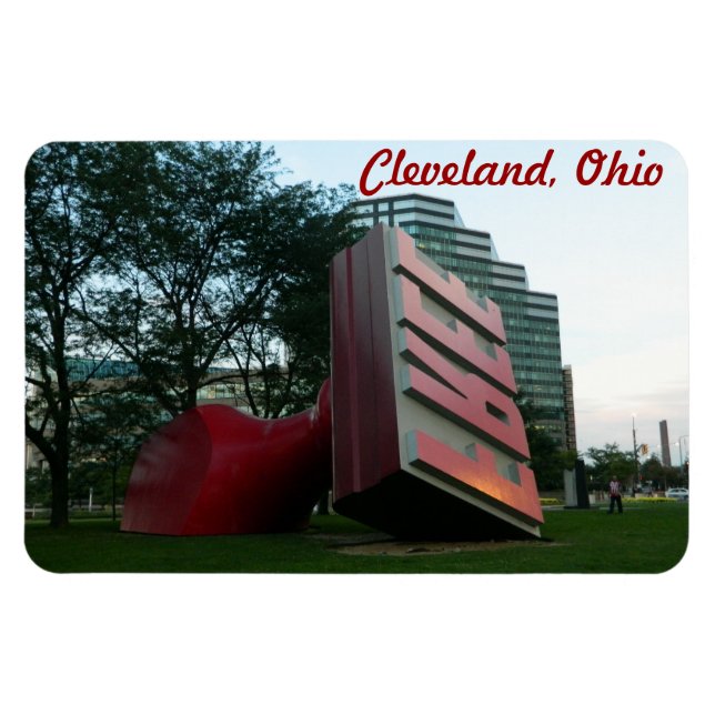 Cleveland, Ohio "Free" Landmark Magnet (Horizontal)