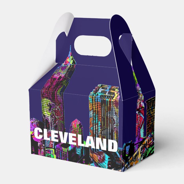 Cleveland, Ohio in graffiti Favor Boxes (Front Side)