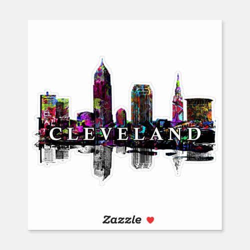 Cleveland Ohio in graffiti Sticker