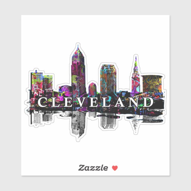 Cleveland, Ohio in graffiti Sticker (Sheet)