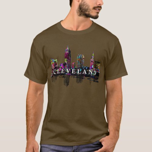 Cleveland Ohio in graffiti T_Shirt