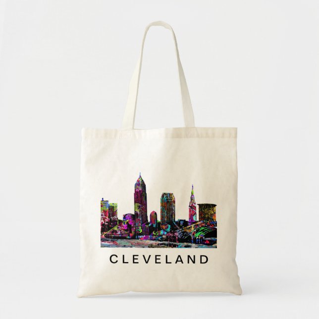 Cleveland, Ohio in graffiti Tote Bag (Front)