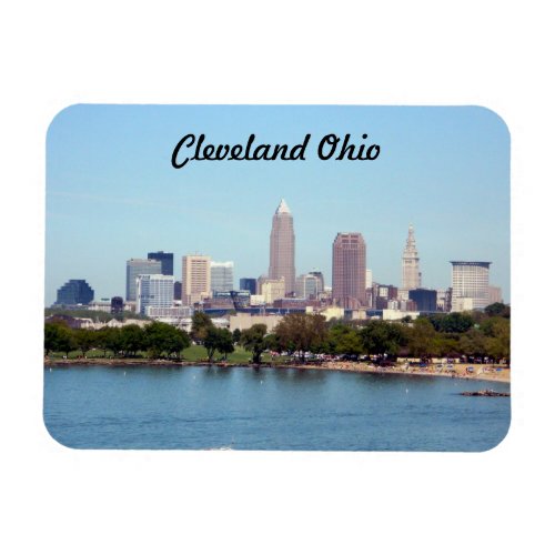 Cleveland Ohio Lake Skyline Magnet