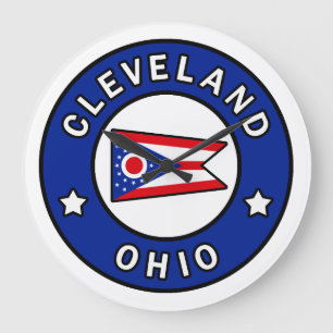 Cleveland Ohio Large Clock
