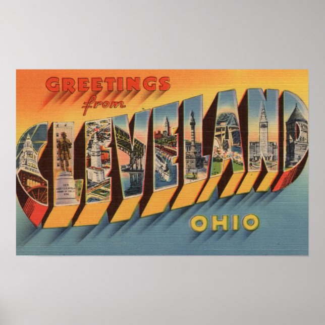Cleveland, Ohio - Large Letter Scenes 2 Poster (Front)