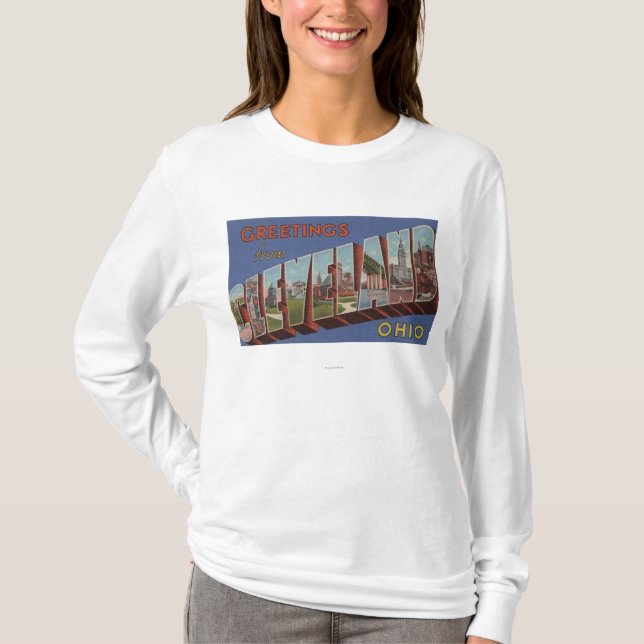Cleveland, Ohio - Large Letter Scenes 3 T-Shirt (Front)