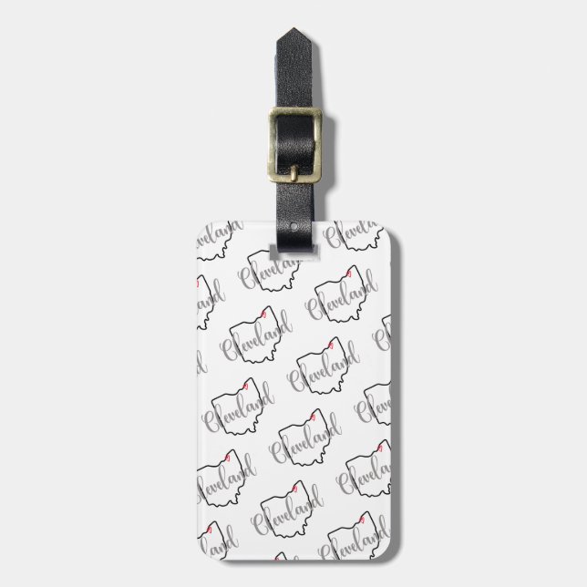 Cleveland Ohio Luggage Tag (Front Vertical)