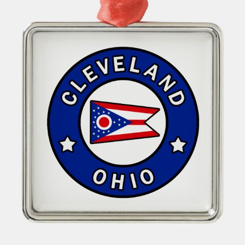 Cleveland Ohio Metal Ornament