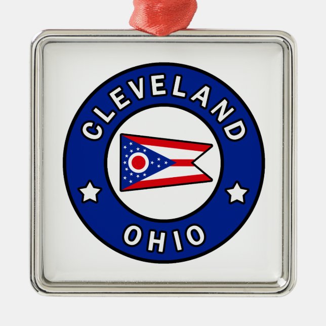 Cleveland Ohio Metal Ornament (Front)